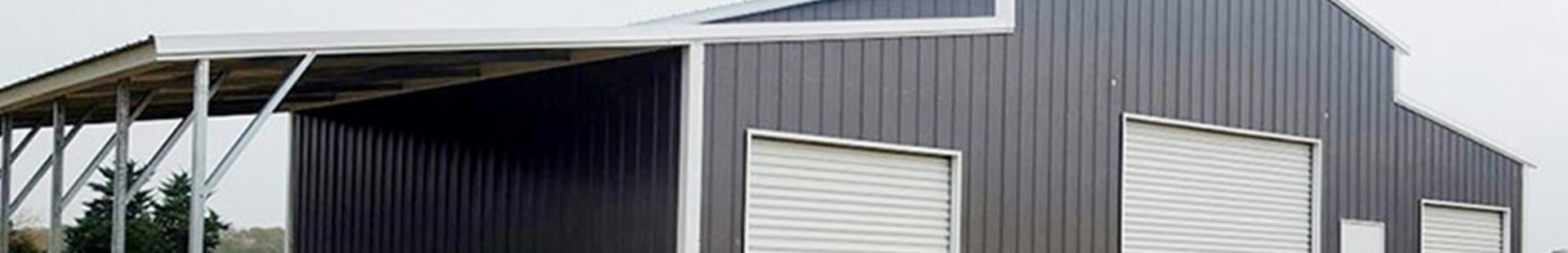 Gray garage metal installation in Beland, OK