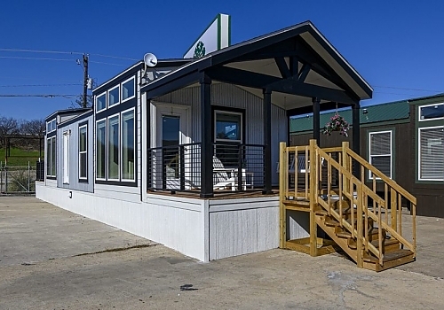  Outside side angle view of Tiny House in Bixby, OK