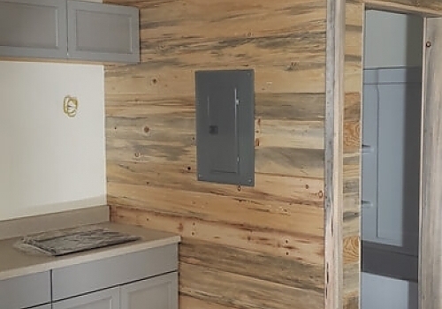  Interior view of tiny house.