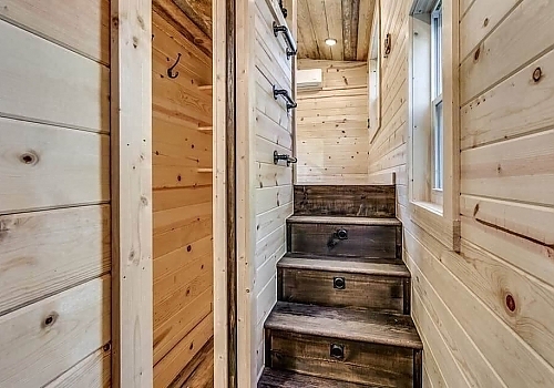  Stairs inside tiny house.