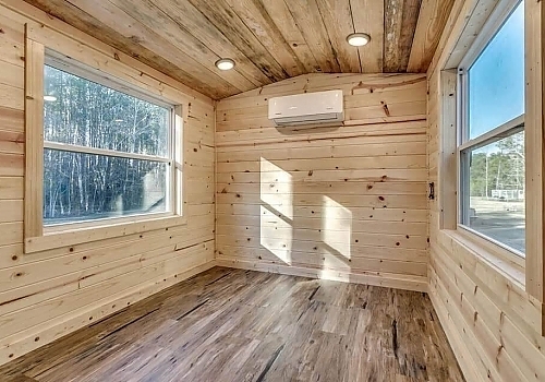  Interior pre-furnished view of tiny house.