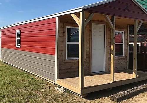 Red & gray cabin | Boynton, OK
