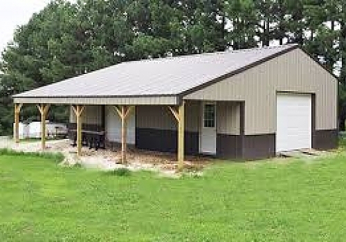 Pole barn with garage and lean | Haskell, OK